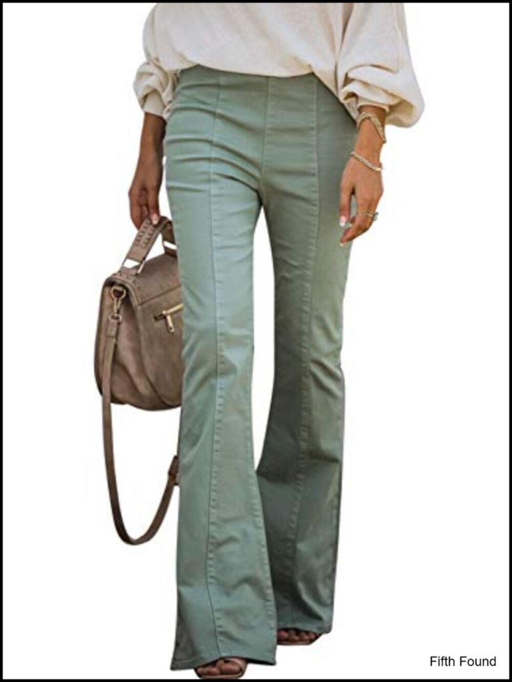 High Waisted Flare Jeans Stretchy Bell Bottom Denim Pants